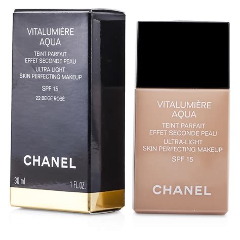 chanel foundation 22 beige rose|Chanel vitalumiere aqua beige rose.